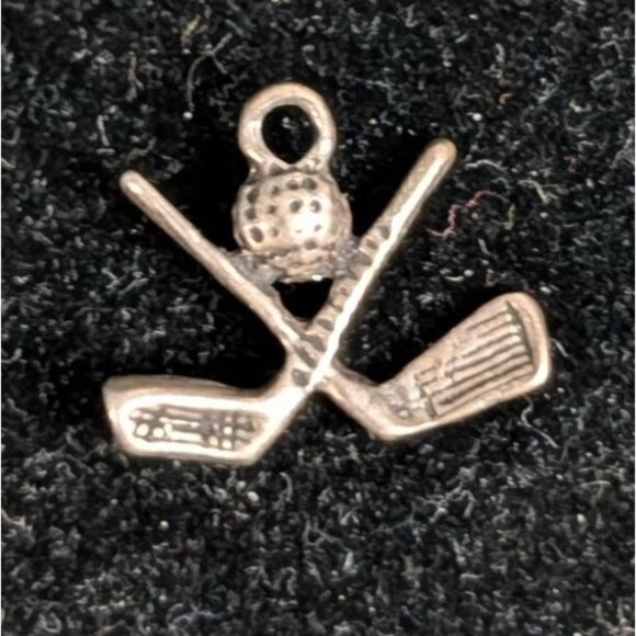 Miniature Silver Golf Clubs & Ball Charm Pendant - Picture 11 of 15